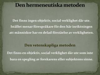 Den hermeneutiska metoden