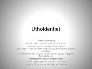 Utholdenhet