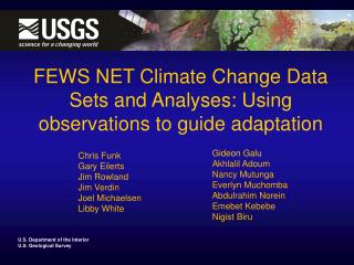 FEWS NET Climate Change Data Sets and Analyses: Using observations to guide adaptation