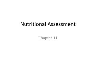 Nutritional Assessment