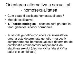 Orientarea alternativa a sexualitatii - homosexualitatea