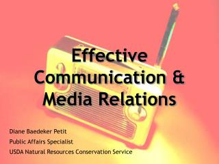 Effective Communication & Media Relations