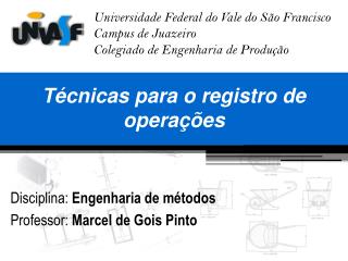 Técnicas para o registro de operações