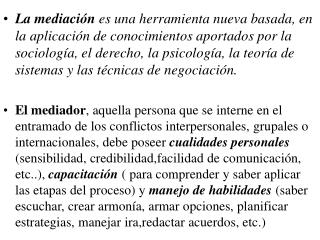 Técnicas alternativas de resolución de conflictos