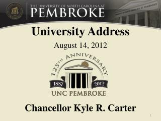 University Address August 14, 2012