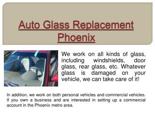Phoenix Auto Glass Repair