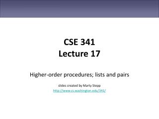 CSE 341 Lecture 17