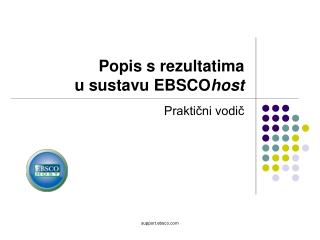 Popis s rezultatima u sustavu EBSCO host