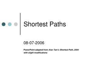 Shortest Paths