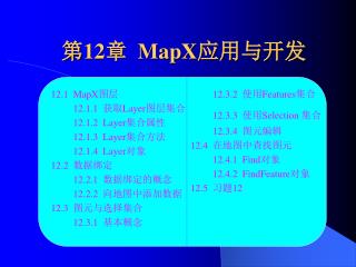 第12章 MapX 应用与开发