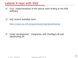 Lateral X-rays with ESS