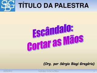 TÍTULO DA PALESTRA