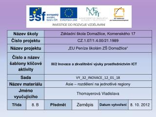 Vzdělávací oblast: Vzdělávací obor: Tematický okruh: Určeno pro: Anotace: