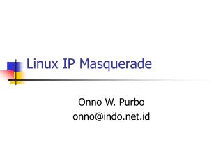 Linux IP Masquerade