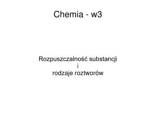 Chemia - w3