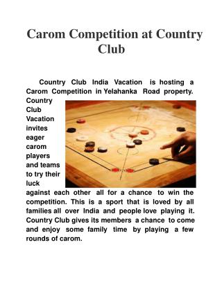 Carom Competition at Country Club
