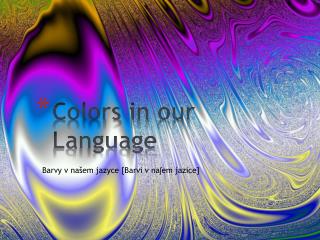 Colors in our Language