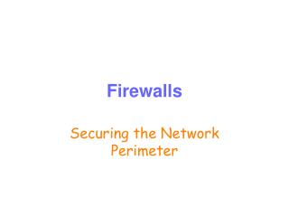 Firewalls