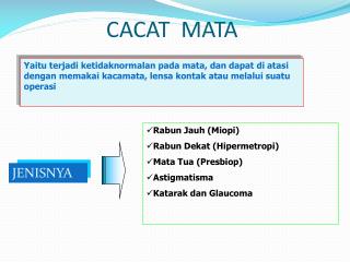 CACAT MATA