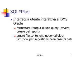 SQL*Plus