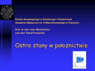 Ostre stany w położnictwie