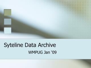 Syteline Data Archive