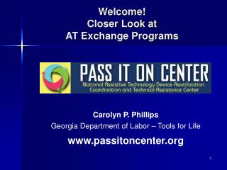 Welcome! Closer Look at AT Exchange Programs