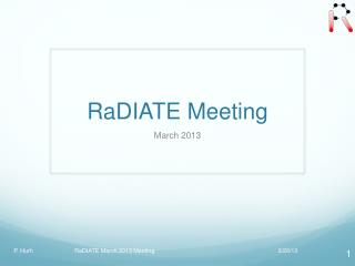 RaDIATE Meeting