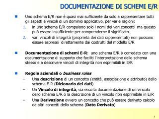 DOCUMENTAZIONE DI SCHEMI E/R