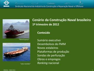 Cenário da Construção Naval brasileira 1º trimestre de 2012