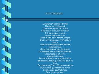 CYCLE INFERNAL