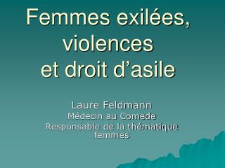 Femmes exilées, violences et droit d’asile