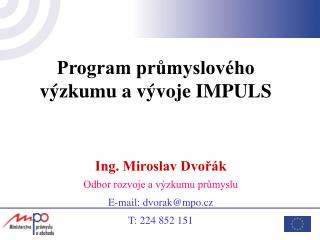 Program průmyslového výzkumu a vývoje IMPULS