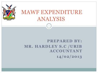 MAWF EXPENDITURE ANALYSIS