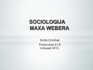 SOCIOLOGIJA MAXA WEBERA