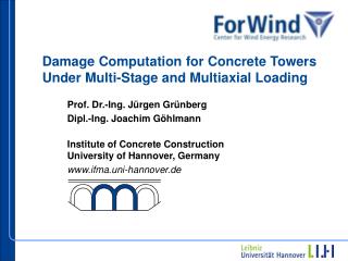 Damage Computation for Concrete Towers Under Multi-Stage and Multiaxial Loading