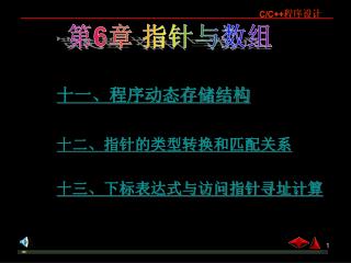 十一、程序动态存储结构 十二、指针的类型转换和匹配关系 十三、下标表达式与访问指针寻址计算