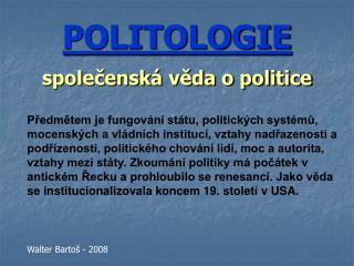 POLITOLOGIE