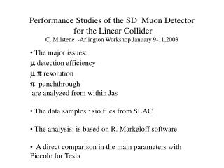 The major issues: m detection efficiency m p resolution p punchthrough