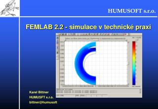 FEMLAB 2.2 - simulace v technické praxi