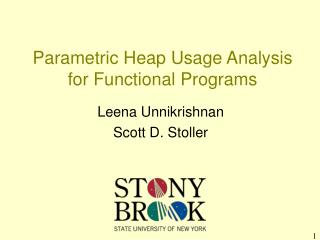 Parametric Heap Usage Analysis for Functional Programs