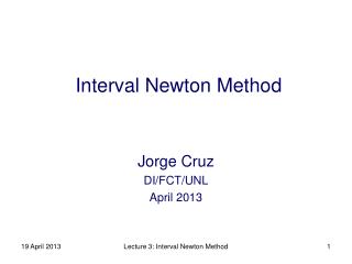 Interval Newton Method