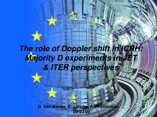 The role of Doppler shift in ICRH: Majority D experiments in JET &amp; ITER perspectives