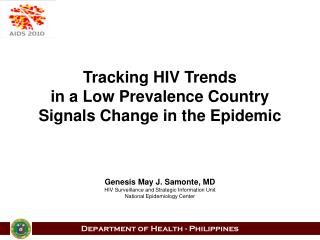 Tracking HIV Trends in a Low Prevalence Country Signals Change in the Epidemic