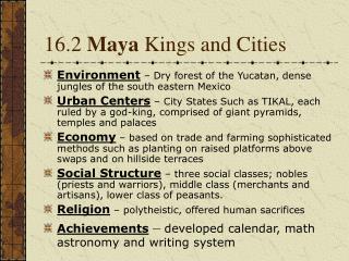16.2 Maya Kings and Cities