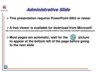 Administrative Slide