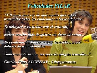 Felicidades PILAR