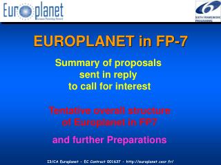 EUROPLANET in FP-7