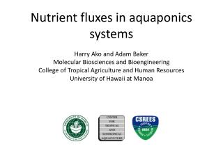 Nutrient fluxes in aquaponics systems