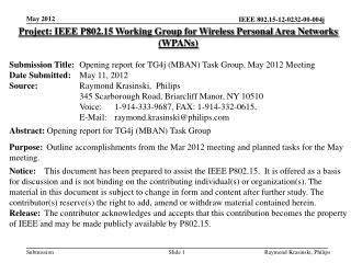 Project: IEEE P802.15 Working Group for Wireless Personal Area Networks (WPANs)